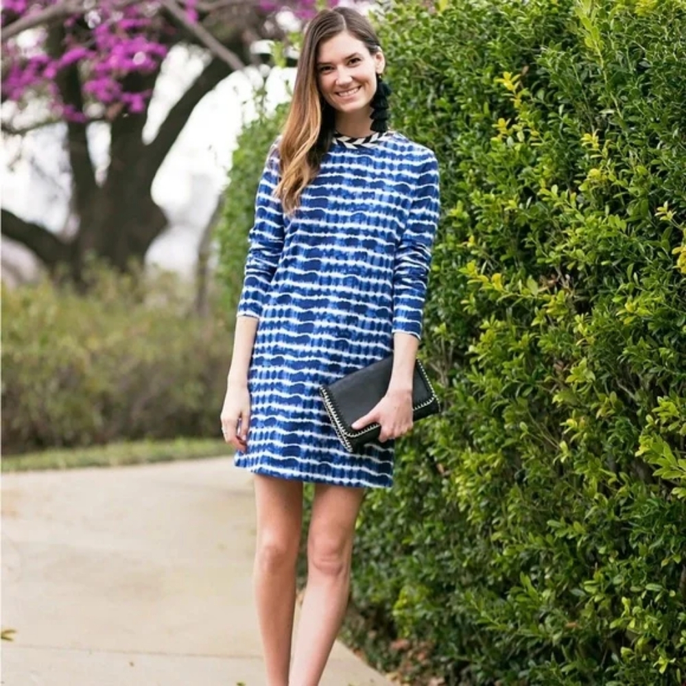 Tory Burch Hollie Tie Dye Long Sleeve Dress